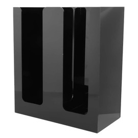 TOPINCN Disposable Paper Cup Dispenser, Coffee Cup Dispenser Storage Organizer Disposable Paper Cup Lid Sleeve Holder Slanted Bottles Storage Shelf (Two Divisions)