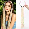 Boho Braided Headband with Colorful Tassels (Yellow hairband)