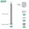 M METERXITY 4-Pack Hex Head Screw Bolt with Nuts Flat