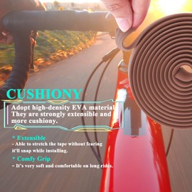 KINGOU Coffee EVA Road Bike Handlebar Tape Cycling Bar Tape Wraps - 2PCS Per Set