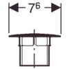 Geberit Geberit 240.750.21.1 Strut Cap with Stopper: Shiny Chrome