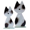 Fused Glass Cool Cats Collection - Charley Cat in black