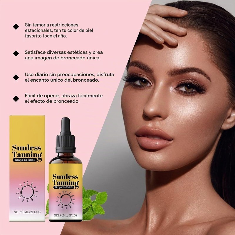 60ml Sunless Tanning Drops To Drink, Oral Tanning Drops, Nourishing