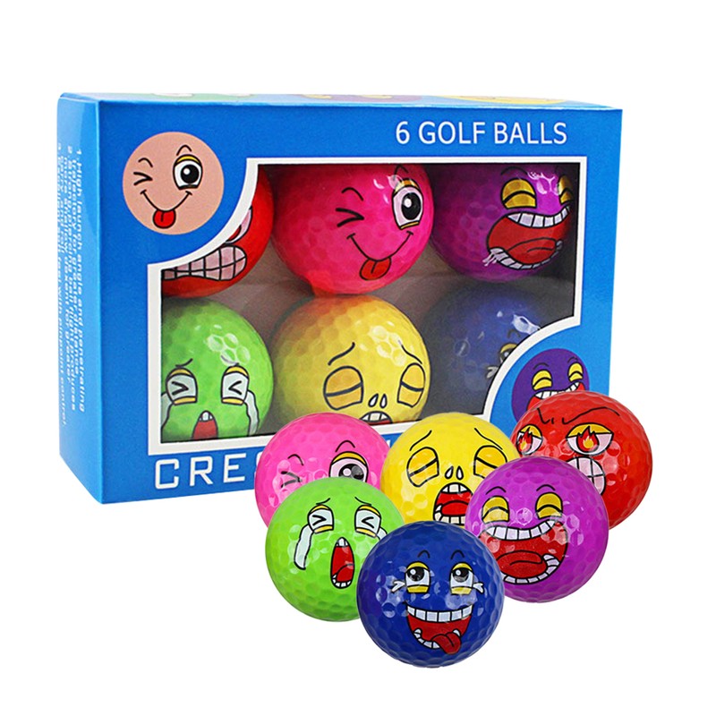 6Pcs Funny Expression Balls Professional Practice Balls Accessories Novelty Gift
