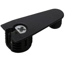 Titus System 6 Cam Connector for 19mm Panel, with Ridge (Drop-in), Cam Lock Nut Furniture Fastener, Furniture Connecting Cam Fittings in Black Finish, Outrigger Version, R017BLK