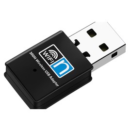 300Mbps USB WiFi Adapter Dongle, Wireless Network 802.11 B/G/N, Compatible with Windows XP/Vista/7/8/10, Mac, Linux for PC, Laptop