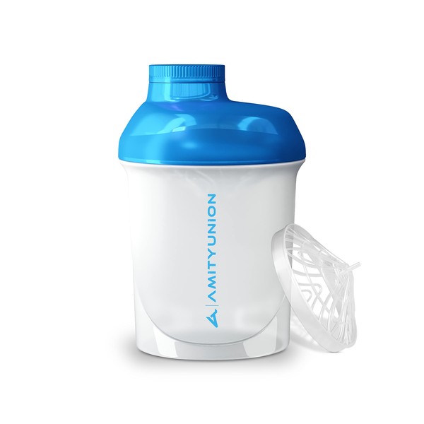 Amityunion Protein Shaker Deluxe 400 ml, Leak-Proof, BPA-Free Fitness Cup