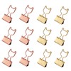 DEVENTORZ Double Clip Cat Shape 19mm 12pcs Cat Design Metal
