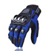 Steel Outdoor Knuckle Motorcycle Motorbike Powersports Safety Gloves (XX-Large, Blue)