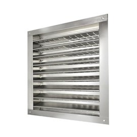 Master Flow GAF 12 in. x 12 in. Aluminum Wall Louver Static Vent- with Durable One-Piece Construction, Mill Finish, No Screen Required, Flush or Recessed Installation for Attic Intake & Exhaust