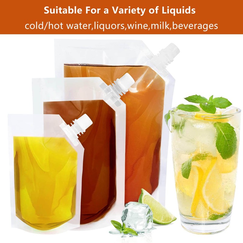 Concealable Flasks Reusable Drinking Bag - 5 Pack 32oz Plastic