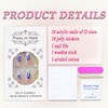 White French Tip Press on Nails Long Almond Fruit Fake