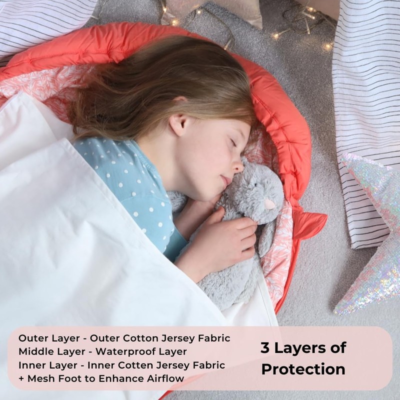 Hygge Sheets® 100% Waterproof Sleeping Bag Liner to Support Bedwetting