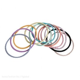 Pastel Wavy Knotless Hair Tie (Sold by the 1P Unit) / 파스텔 물결 무매듭 헤어 머리끈 (1P 단위 판매)