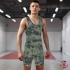 4-Time Camo Sublimada Wrestling Singlet, Camo, Grande