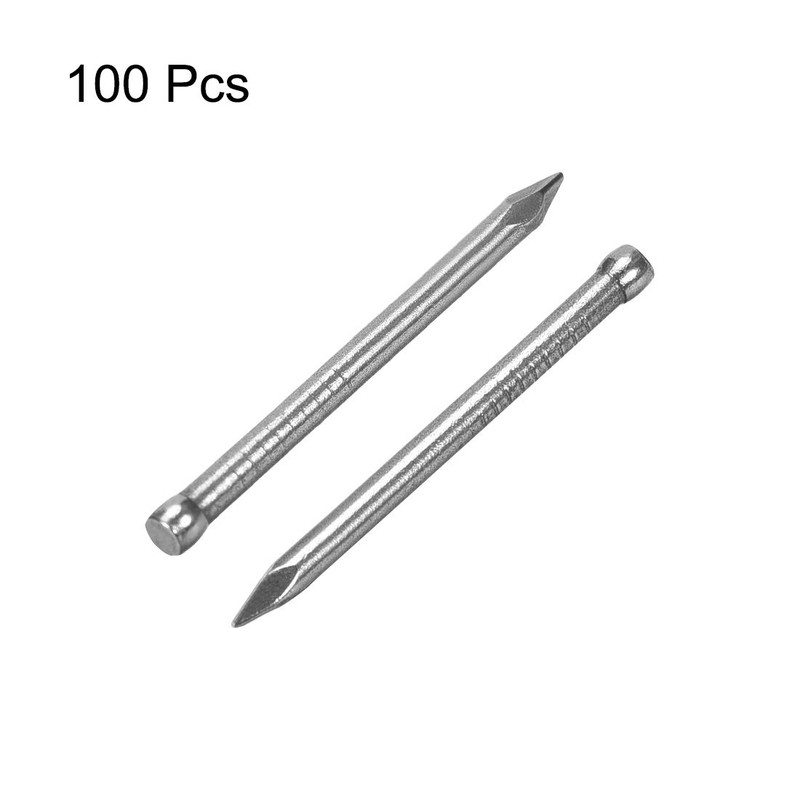 sourcing map Finishing Nails Hand-Drive Hardware Carbon Steel Nail 30mm