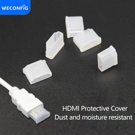 WXZRLIU 20PCS Plastic HDMI Male Port Anti Dust Dustproof Cover Cap Plug Protector Compatible with Computer Laptop TV (Transparent)