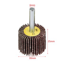 10PCS Flap Wheel, 30mm Sandpaper Flap Wheel Disc Brush Bit 80# Sandpaper Sanding Disc with 6mm Mandrel Set for Rotary Tools