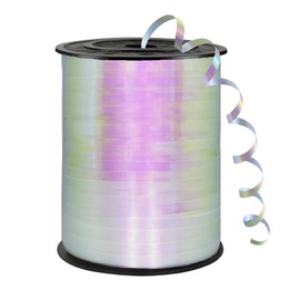 500 Yards Iridescent White Ribbon Curling Ribbon,1/5" Holographic Curly Ribbons,Curling Ribbon for Gifts Package Wrapping, Party Festival Art Craft Decor,Florists, Weddings,Bows,Crafts wrap