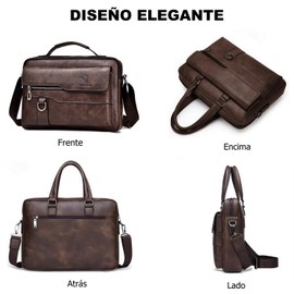 Portafolios para Hombre Maletin de Piel: Bolso Mensajero de Cuero 15 Pulgadas- Maletin Retro Cuero Impermeable Gran Capacidad, Bolsa de Mensajero de Negocios Desmontable,Laptop Bolsa de Mensajero