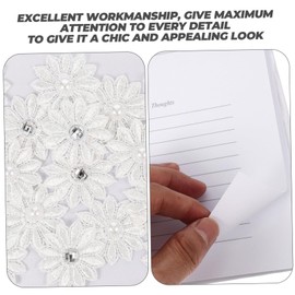 KOMBIUDA Delicate Flower Attendance Book Elegant Wedding Sign Book for Banquet Party Guest Registry for Weddings Anniversaries Birthdays Special Events Capture Memorable Moments