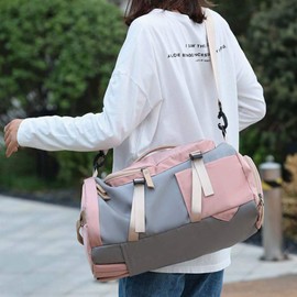 BESPORTBLE Lightweight Carry Luggage Sports Bag Travel Duffel Bag Backpack Straps Ideal for Gym Shopping Beach Grey