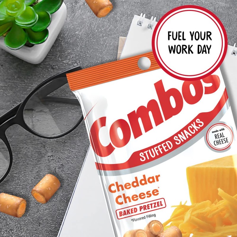 COMBOS Cheddar Cheese Pretzel Baked Snack Packs, Cheese Crackers Snacks,