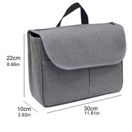 Wheelchair Side Pouch Bag,Large Capacity Wheelchair Bag，Wheelchair Organizer Storage Bag for Wheelchairs,Walkers, Mobility Scooters, Rollators (Grey)