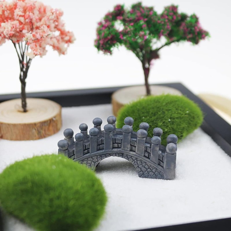 DinQ Meditation Japanese Zen Garden, Sand Garden Tools Accessories Box