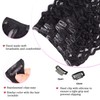 Wepwcod Curly Clip in Hair Extensions Real Human Hair 8Pcs