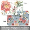 CounterArt Spring Meadow Floral 4 Pack Reversible Easy Care Flexible