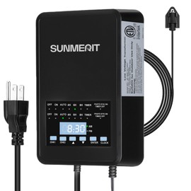 200 watt 2 Zone Low Voltage Landscape Transformer with Independent Control Output, Outdoor Lighting Transformer with Photocell Sensor, 120V AC to 12V /14V AC for Pathway Lights Spotlight