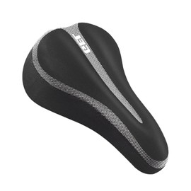 Bike Seat Cushion, Comfort Gel Bike Seat Pad Shock-Absorbing Bik-e Saddle Cushion Breathable Sea-t Cove-r for Indoor & Outdoor Cycling(COLOR:black)