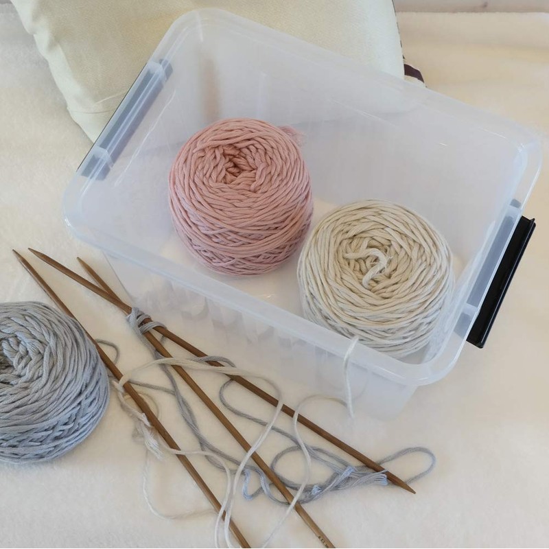 Anbers 12 Quart Clear Plastic Bins with Lid, Latching Box