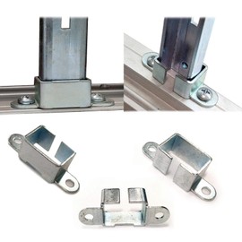 Showcase Interior Standard Clips, Display Case Bracket Channel Holder, Bottom, 50 Pack