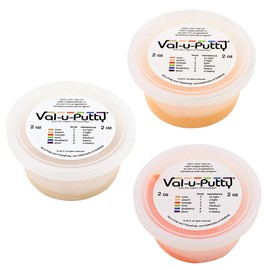 Val-u-Putty Exercise Putty - Pear, Peach, Orange - 2 oz Each - Bundle