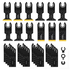 28Pcs Oszillierende Sägeblätter, Oszillierende Werkzeugklingen Professionelle Universal Schnellspanner Multi Tool Klingen Holz schneiden