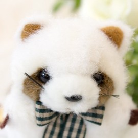 Takenoko 48536 Mini Kids Keychain, Red Panda, White, Plush Toy