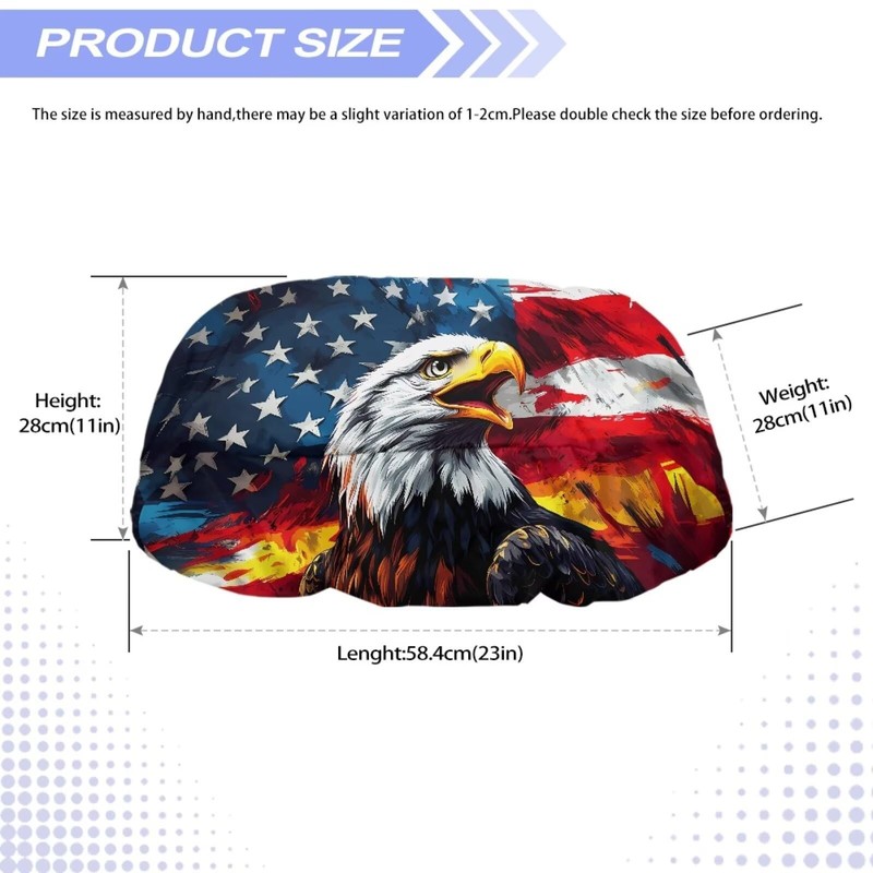 Eagle American Flag Waterproof Winch Cover, Badlands Winch Cover, Breathable