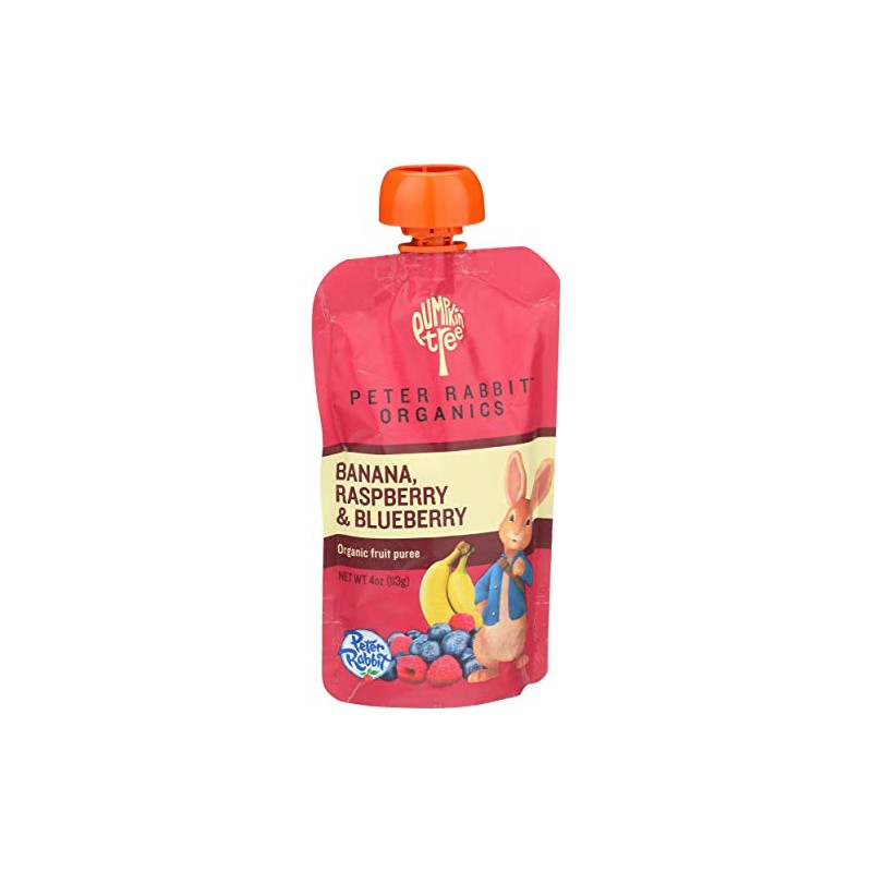 Peter Rabbit Organics Baby Raspberry Banana Blueberry, 4 oz
