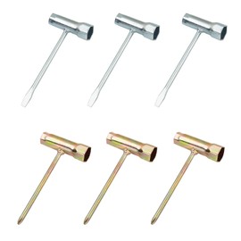 BEELUKY Pack of 6 Chainsaw Wrenches, T Spanner 13 mm x 19 mm, Spark Plug Wrench, Chainsaw Wrench, Combination Wrench for Brush Cutters, Lawnmowers, Chainsaw Mowers, Mechanical Repairs