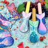 9-Pack Mermaid Tail Popsicle Sleeves 3 mm Reusable Neoprene Ice