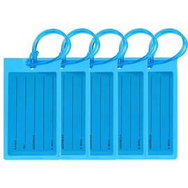 ZWOOGYM 5 Pack Luggage Tags for Suitcases, Airplane Travel Essentials for Flying, International Travel Must Haves Luggage Accessories