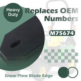 Qagea Heavy Duty Snow Plow Blade Edge Compatible with John Deere Sub-Compact Tractors Replaces M75674 (54 inch)