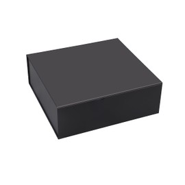 JiaWei Black Gift Box 9.05×8.85×3.54 Inches, Large Gift Box For Present,Collapsible Bridesmaid Proposal Box For Father'S Day, Mother'S Day, Party Favor,Christmas And Holidays.