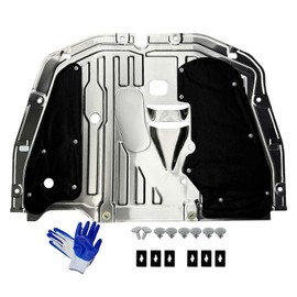 F-Lptstor Aluminum Alloy Engine Splash Shield Guard Cover for 2016-2021 Honda Civic Accessories, Replacement 74110-TBA-A00 with 90674-TY2-A01 Pin and 90105-TBA-A00 Bolt