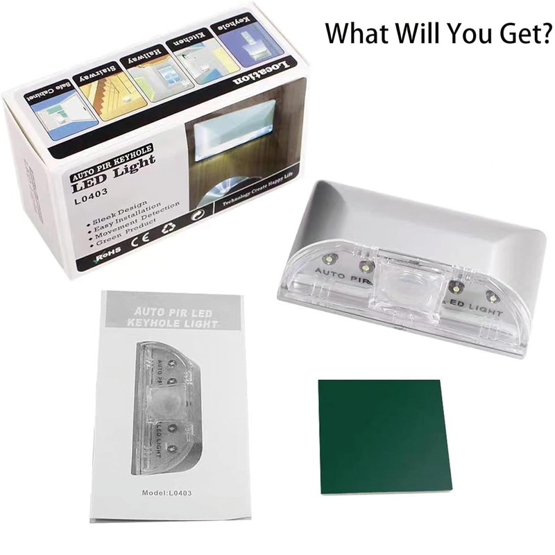 Home Keyhole Light by Battery Operated Auto Sensor Motion Detector