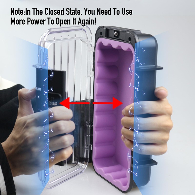 MRY Portable Safe Box Translucency Combination Security Case LockBox with