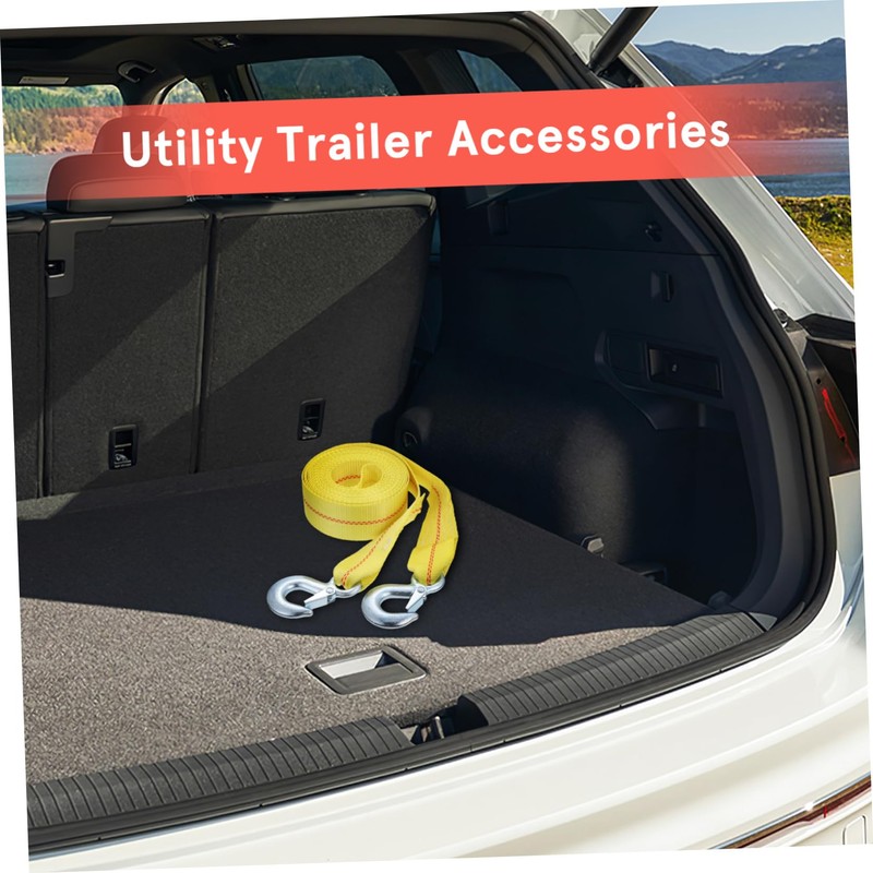 ULTECHNOVO Heavy Duty Towing Rope with Dual Hooks Durable Car
