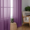 Simplebrand Plum Purple Sheer Curtains 72 Inches Long 2 Panels